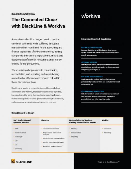 The Connected Close with BlackLine & Workiva