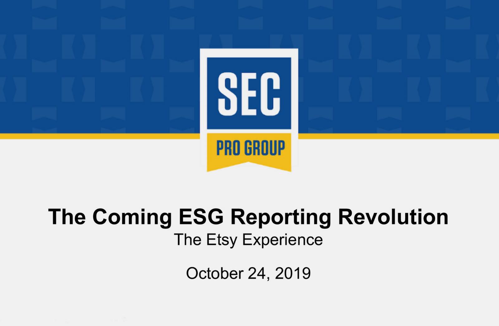 esg reporting revolution