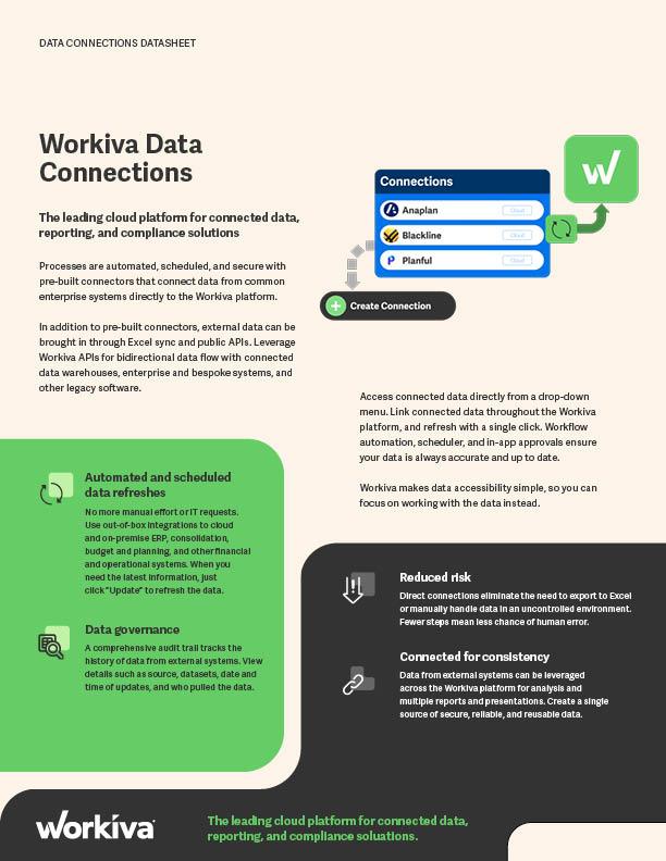 Data Connections Datasheet 