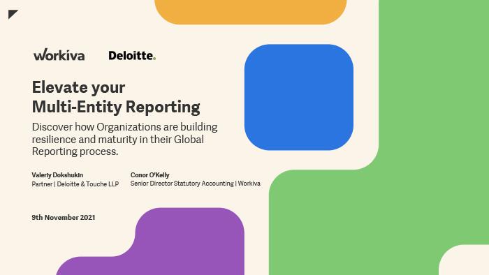 Elevate Your Multi Entity Reporting webinar title page