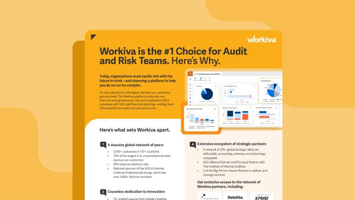 Workiva for audit and risk teams