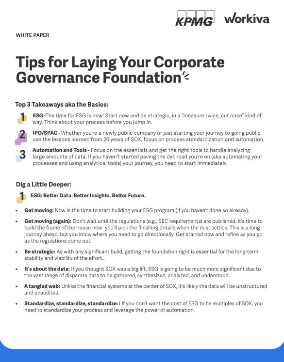 Tips for Laying your Corporate Governance Foundation