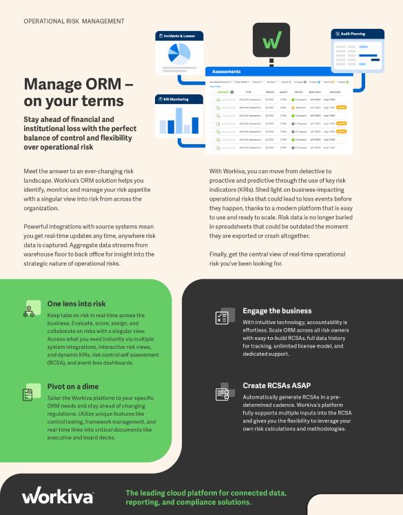 ORM Datasheet