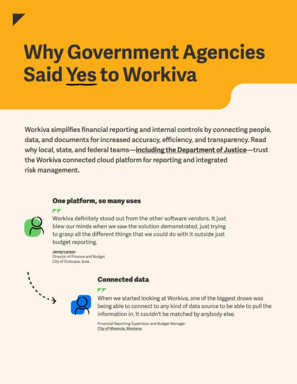 What government teams say about Workiva