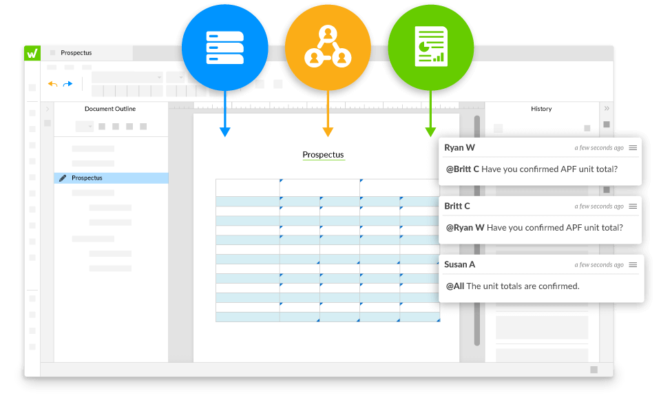 workiva platform interface showing supporting documents and evidence